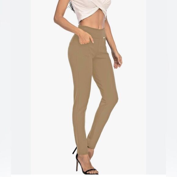 🔥Van Heusen stretch extendable khaki pants size 8 regular NWT - Picture 1 of 4